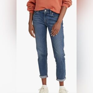 LEVI’S Sz 20W Jeans Boyfriend Copain Mid Wash Wiskering Denim Stretch